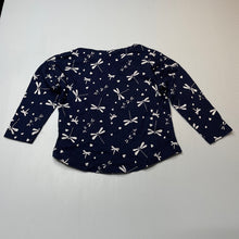 Load image into Gallery viewer, Girls B Collection, navy cotton long sleeve top, GUC, size 2,  