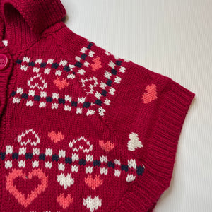 Girls H&T, chunky knit poncho sweater, GUC, size 2,  