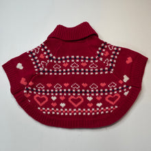 Load image into Gallery viewer, Girls H&amp;T, chunky knit poncho sweater, GUC, size 2,  