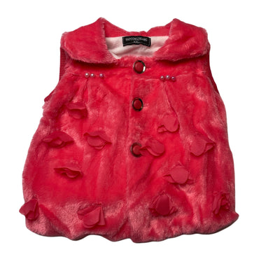 Girls HAPITONGZHUANG, lightweight faux fur vest, armpit to armpit: 35cm, GUC, size 6-7,  