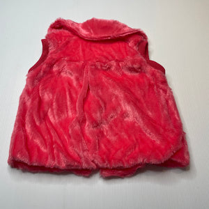 Girls HAPITONGZHUANG, lightweight faux fur vest, armpit to armpit: 35cm, GUC, size 6-7,  