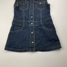 Load image into Gallery viewer, Girls ELFIN DOLL KIDS, dark denim dress, armpit to armpit: 30cm, EUC, size 3-5, L: 48cm