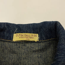 Load image into Gallery viewer, Girls ELFIN DOLL KIDS, dark denim dress, armpit to armpit: 30cm, EUC, size 3-5, L: 48cm