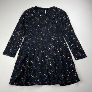 Girls Target, cotton long sleeve dress, pockets, EUC, size 7, L: 59cm
