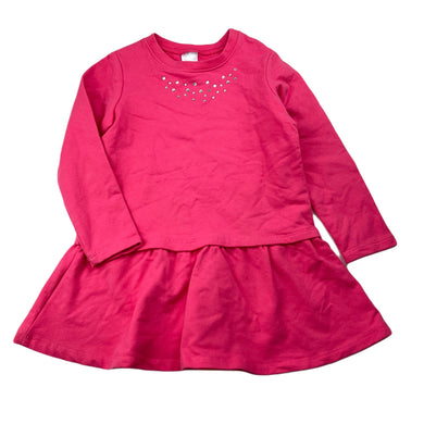 Girls Target, stretchy long sleeve casual dress, GUC, size 2, L: 43cm