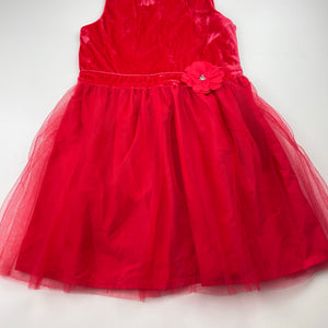 Girls Carters, red velvet & tulle party dress, EUC, size 6, L: 62cm