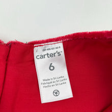 Load image into Gallery viewer, Girls Carters, red velvet &amp; tulle party dress, EUC, size 6, L: 62cm