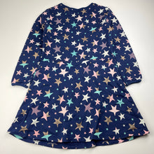 Load image into Gallery viewer, Girls Target, cotton long sleeve dress, stars, EUC, size 7, L: 62cm