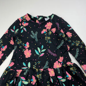 Girls Target, floral cotton long sleeve dress, EUC, size 2, L: 43cm