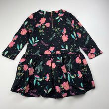 Load image into Gallery viewer, Girls Target, floral cotton long sleeve dress, EUC, size 2, L: 43cm