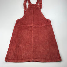 Load image into Gallery viewer, Girls Anko, chunky corduroy cotton overalls dress, GUC, size 9, L: 68cm