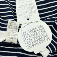 Load image into Gallery viewer, Girls STRAWBERRY CORAL, navy &amp; white stripe tulle dress, NEW, size 6-7, L: 62cm