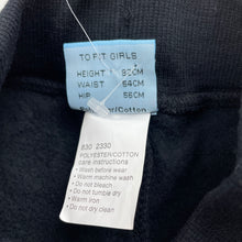 Load image into Gallery viewer, Girls Match It, black fleece lined track pants, elasticated, Inside leg: 30.5cm, NEW, size 2,  