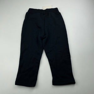 Girls Match It, black fleece lined track pants, elasticated, Inside leg: 30.5cm, NEW, size 2,  