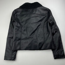 Load image into Gallery viewer, Girls Target, fleece lined faux leather jacket, EUC, size 9,  