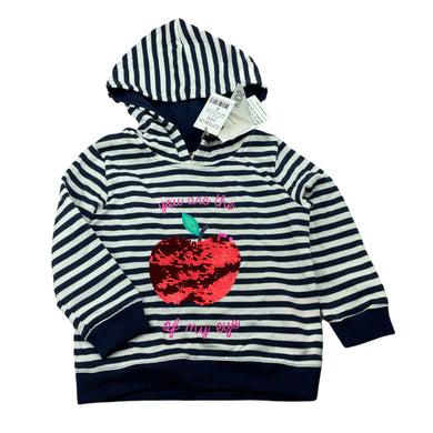Girls Cotton On, flip sequin fleece lined hoodie sweater, NEW, size 2,  