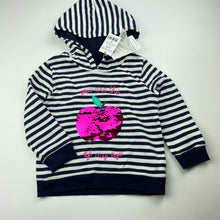 Load image into Gallery viewer, Girls Cotton On, flip sequin fleece lined hoodie sweater, NEW, size 2,  