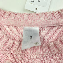 Load image into Gallery viewer, Girls Target, pink knitted cotton sweater / jumper, NEW, size 3,  