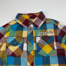 Load image into Gallery viewer, Boys Topolino, checked cotton long sleeve shirt, EUC, size 6,  