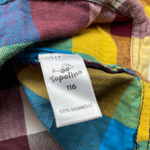 Load image into Gallery viewer, Boys Topolino, checked cotton long sleeve shirt, EUC, size 6,  