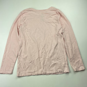 Girls Target, pink organic cotton long sleeve top, EUC, size 7,  