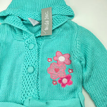 Load image into Gallery viewer, Girls Kids Inc, cotton chunky knit hooded long cardigan, L: 44cm, NEW, size 2,  