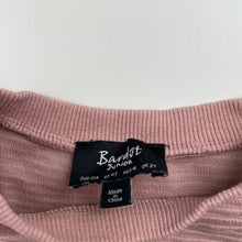 Load image into Gallery viewer, Girls Bardot Junior, pink ribbed long sleeve top, light pilling, FUC, size 4,  