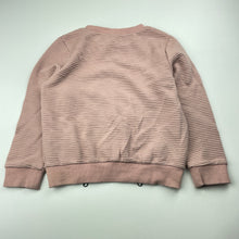 Load image into Gallery viewer, Girls Bardot Junior, pink ribbed long sleeve top, light pilling, FUC, size 4,  
