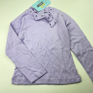 Girls COSMIC girls, purple cotton long sleeve top, NEW, size 5,  