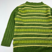 Load image into Gallery viewer, Boys Kay Sons, green knitted sweater / jumper, armpit to armpit: 35cm, shoulder to cuff: 36.5cm, GUC, size 5,  