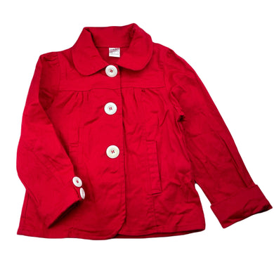 Girls AURORA, red stretch cotton lightweight jacket, EUC, size 6,  