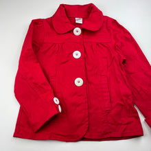 Load image into Gallery viewer, Girls AURORA, red stretch cotton lightweight jacket, EUC, size 6,  