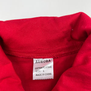Girls AURORA, red stretch cotton lightweight jacket, EUC, size 6,  