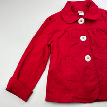 Load image into Gallery viewer, Girls AURORA, red stretch cotton lightweight jacket, EUC, size 6,  