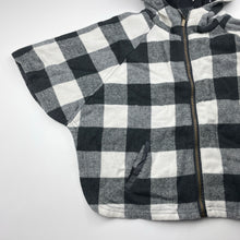 Load image into Gallery viewer, Girls Cotton On, checked hooded poncho jacket, EUC, size 5-6,  