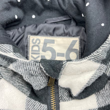 Load image into Gallery viewer, Girls Cotton On, checked hooded poncho jacket, EUC, size 5-6,  