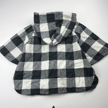 Load image into Gallery viewer, Girls Cotton On, checked hooded poncho jacket, EUC, size 5-6,  