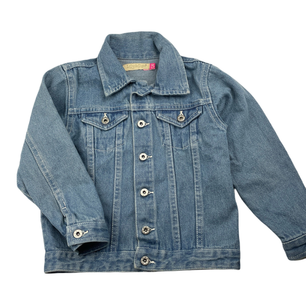 Girls Lily & Dan, blue denim jacket, GUC, size 3,  