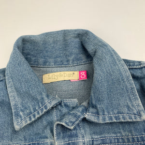 Girls Lily & Dan, blue denim jacket, GUC, size 3,  