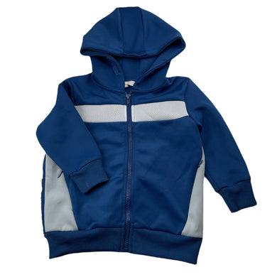 Boys B Collection, blue zip up track top, EUC, size 3,  