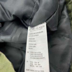 Girls Cotton On, khaki cotton hooded jacket / coat, GUC, size 2,  