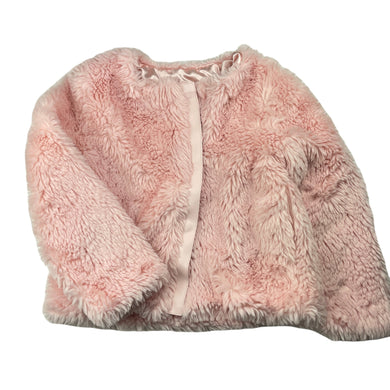 Girls Target, lined faux fur jacket, poppers, GUC, size 7,  