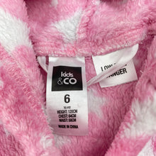 Load image into Gallery viewer, Girls Kids &amp; Co, fleece dressing gown/bath robe, L: 75cm, FUC, size 6,  