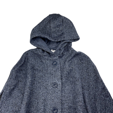 Girls H&T, fleece lined hooded poncho jacket, EUC, size 7,  