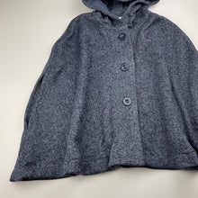 Load image into Gallery viewer, Girls H&amp;T, fleece lined hooded poncho jacket, EUC, size 7,  