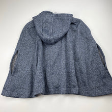 Load image into Gallery viewer, Girls H&amp;T, fleece lined hooded poncho jacket, EUC, size 7,  