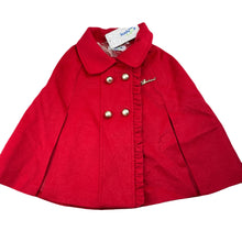 Load image into Gallery viewer, Girls Boshiwa, red wool blend poncho jacket, NEW, size 6,  