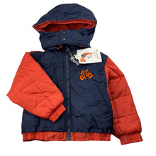 Load image into Gallery viewer, Boys Veg Out, navy &amp; orange jacket, detachable sleeves/hood, NEW, size 2,  