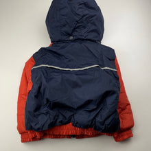 Load image into Gallery viewer, Boys Veg Out, navy &amp; orange jacket, detachable sleeves/hood, NEW, size 2,  