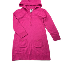 Load image into Gallery viewer, Girls H&amp;T, knitted hooded sweater dress, GUC, size 4, L: 55cm